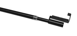 Gardinia Tension Curtain Rod for Tensioning, Extendable, Curtain Pole without Drilling and Screws, Diameter 7/9 mm, Length 90-130 cm, Metal, Matt Black