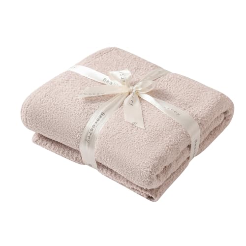 bearberry Super Soft Fluffy Throw Blanket Lightweight Cozy Warm Throw Blankets for Couch Bed Sofa All Season (Beige, 40???x50???)