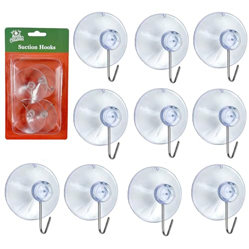 SHATCHI 24Pcs Heavy Duty Suction Hooks ??? 53mm, Multi-Purpose Reusable Suction Hooks for Kitchen, Bathroom, Office, Christmas Decorations, Signs, Mirrors, Walls