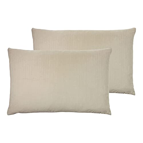 furn. Contra Polyester Filled Cushions (Twin Pack), Polyester, Linen, Natural