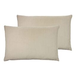 furn. Contra Polyester Filled Cushions (Twin Pack), Polyester, Linen, Natural