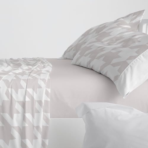 Burrito Blanco - Cotton Bedding Set - Bed 150 to 160 cm (+Available Measurements) - Design 631 - Color Quartz (150-160x190/200 cm.)