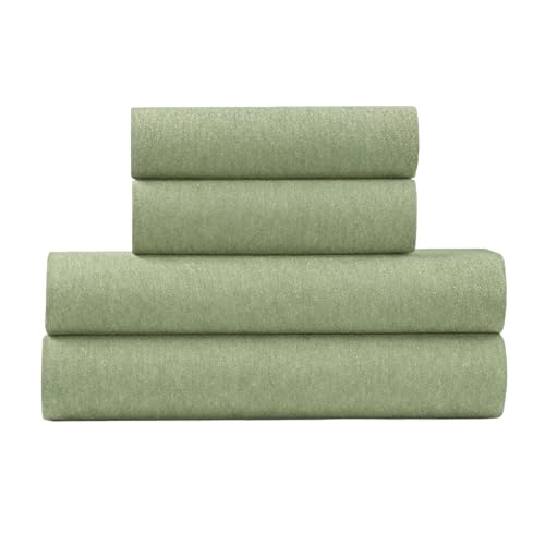 U.S. POLO ASSN. Jersey Knit Sheet Set, Cotton Blend, T-Shirt & Pajama Feel, Deep Pocket, Wrinkle-Resistant, Cooling & Breathable, Everyday Comfort Stretch