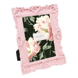 Laura Ashley 4x4 Gold Ornate Textured Hand-Crafted Resin Picture Frame with Easel & Hook for Tabletop & Wall Display, Decorative Floral Design Home Decor, Photo Gallery, Art, More (4x4, Gold)
