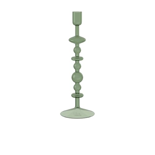 like. by Villeroy & Boch - Like Home Sage Candleholder Large Green, Elegant Glass Candleholder for Taper Candles, Home Decoration, Modern Design, Candleholder Decoration, Borosilicate Glass