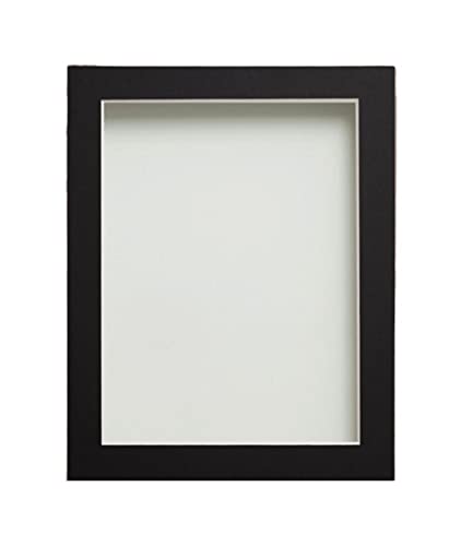 Frame Company Watson Rustic Picture Photo Frame fitted with Perspex, A3 with Black Mount for image size A4