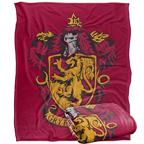 Harry Potter Drawn Gryffindor Crest Officially Licensed Silky Touch Super Soft Throw Blanket 152 x 127 cm