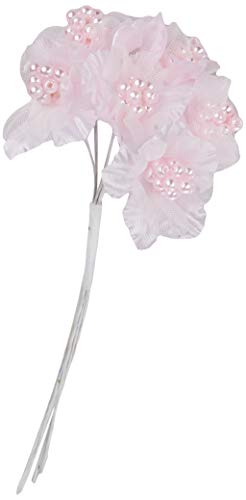 Mopec F475.02 Bouquet Flower Centre Pearls Pink, Pack of 12, Textile, Multi-Colour, One Size,