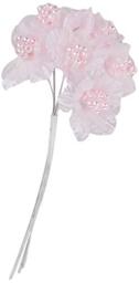 Mopec F475.02 Bouquet Flower Centre Pearls Pink, Pack of 12, Textile, Multi-Colour, One Size,