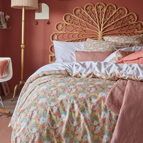 Printed Cotton Percale Duvet Cover, Love Birds, 240 x 220 cm Essix