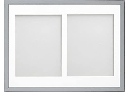 Frame Company Drayton Multi Aperture Photo Frame, Grey, 16x12 for 9x7 inch (x2)