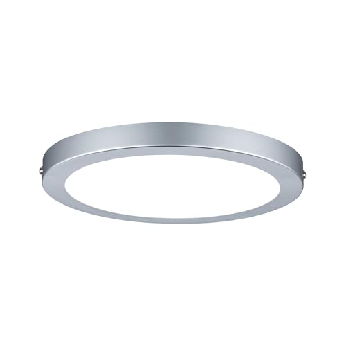 Paulmann 70933 Atria LED Panel Round incl. 1x15-watt Ceiling lamp Chrome matt Ceiling luminaire Plastic Living Room lamp 4000 K