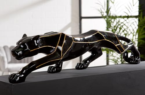 GILDE Decorative Figurine, Resin, Black, 21x101x18 cm