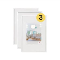 walther Design Picture Frame White 15 x 20 cm 3-Pack, New Lifestyle Plastic Frame KV520W3