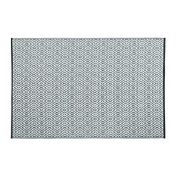 JVL Lightweight Reversible Plastic Woven Outdoor Rug, 120x180cm, Diamond