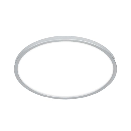 BRILONER - LED Ceiling lamp with indirect Light, Flat, IP44 Splash Water Protection, LED Ceiling Light, LED Panel, Bathroom lamp, Bathroom lamp, Kitchen lamp, Wet Room Light, 29x4cm, matt Chrome