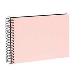goldbuch Bella Vista 20922 Spiral Album Photo Album 24 x 17 cm Photo Album with 40 Black Pages Linen Memory Album Photo Book for Pictures and Photos to Glue In Rose