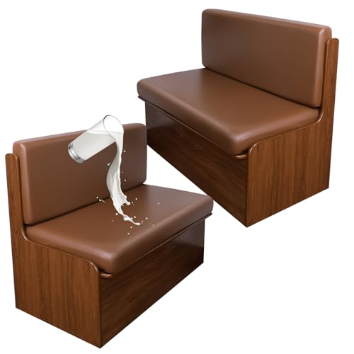FUANGUI RV Dinette Cushion Covers, Waterproof PU Leather Stretch Camper Booth Seats Replacement RV Cushion Covers Washable Sofa Furniture Protector