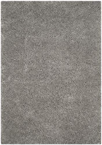 Safavieh Shag Rug for Living Room, Dining Room, Bedroom - Polar Shag Collection, Short Pile, in Silver, 155 X 229 cm