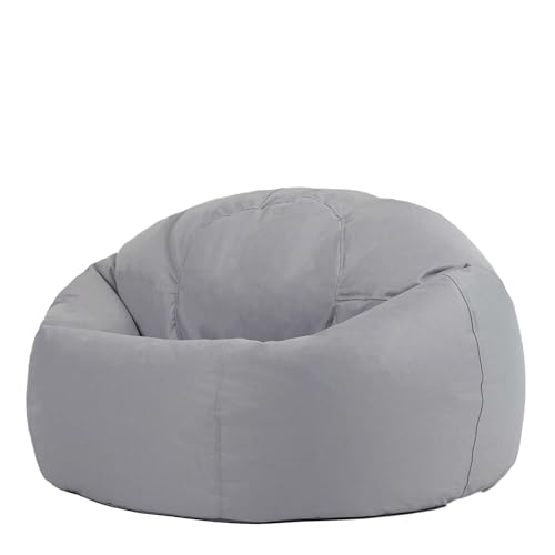 Bean Bag Bazaar Hi-Rest Kids Bean Bag Chair, Grey, Indoor Outdoor Water-Resistant Fabric, Kids Chair with Filling Included, Garden, Outdoor Seating, Playroom, Bedroom