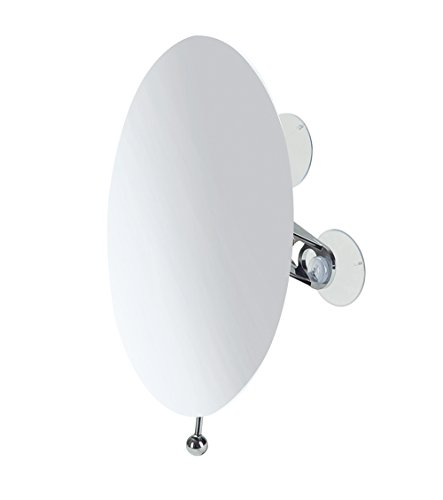 move Mirrors ??? oval mirror with suction cups and 5 x magnification ?? 15 x 20 cm made of stainless steel, silver