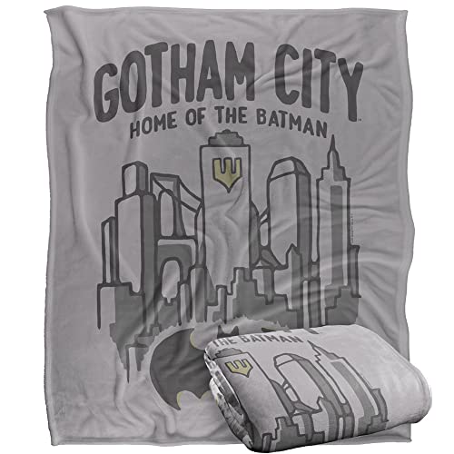BATMAN Blanket, 152 x 127 cm The Gotham City Silky Touch Super Soft Throw Blanket