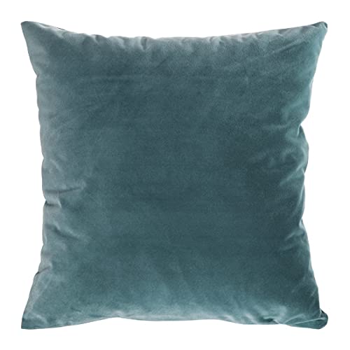 Eurofirany Velvet Kristi Cushion Cover Sofa Cushion (Light Blue) 45 x 45 cm 1 x Cushion Cover