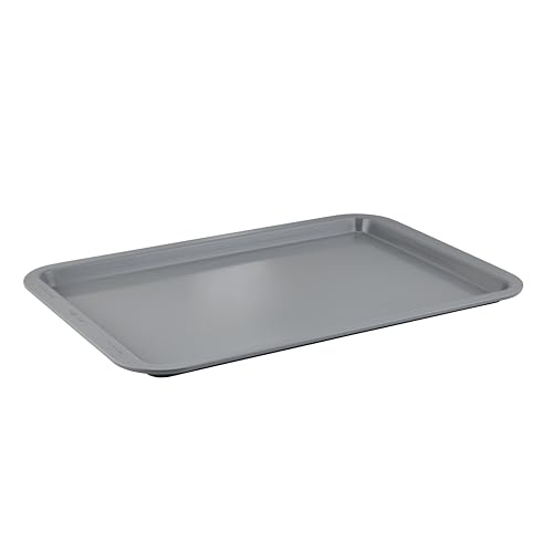 Wiltshire Colour Rush Rectangular Cookie Sheet, Shale Grey, PFOA PTFE Free - Robust Baking Tray, Brownie Tray, Non-Stick Coating, Sheet Steel Bakeware, Internal Size 39x26x1.5cm