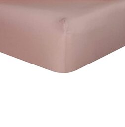 Sleepdown Plain Bamboo Fitted Sheet Soft Warm Cosy & Breathable Comfortable Bedding Bottom Sheets 32cm Extra Deep Pockets - Blush Pink - Double