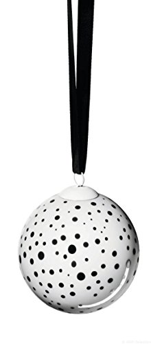 ASA White Porcelain Christmas Bauble 8 x 8 cm