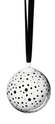 ASA White Porcelain Christmas Bauble 8 x 8 cm