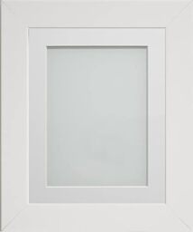 Frame Company Watson White Picture Photo Frame fitted with Perspex, 10x8 inch with Off-White Mount for image size 8x6 inch