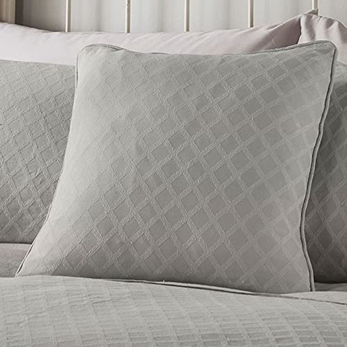 Dreams & Drapes Woven - Croma - Jacquard Filled Cushion - 43 x 43cm in Silver