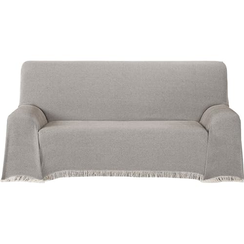 ECOMMERC3 - Multipurpose Bedspread Size 300 x 260 cm for Sofa or Bed ??? Multi-purpose Foulard Extra Soft Touch Brown