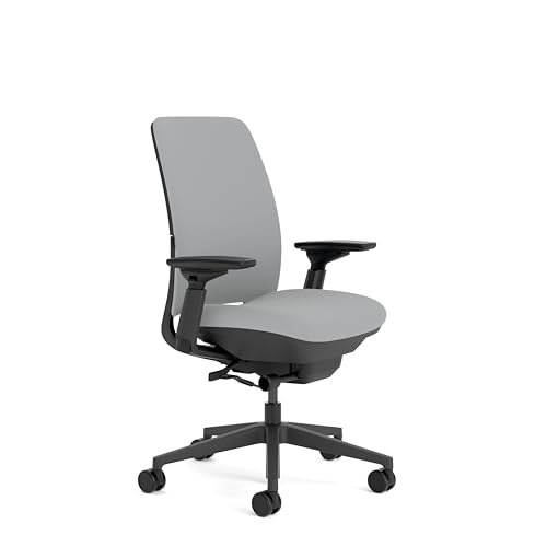 Steelcase Amia Ergonomic Office Chair with LiveLumbar Back Support And 4D Armrest Grey Made in Europe