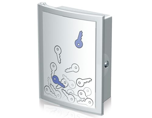 HAN 4023-11, Key cabinet INDEX. Individual design, functional, safe and lockable, large capacity for 63 keys, light-grey
