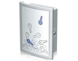 HAN 4023-11, Key cabinet INDEX. Individual design, functional, safe and lockable, large capacity for 63 keys, light-grey