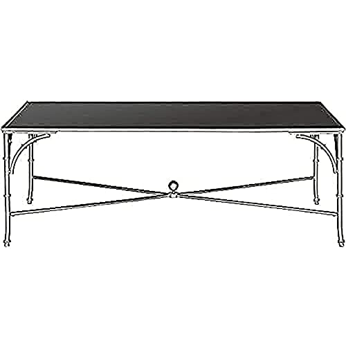 SAFAVIEH Glam Accent Table with Iron Legs, in Gold and Clear, 66 X 127 X 45.72