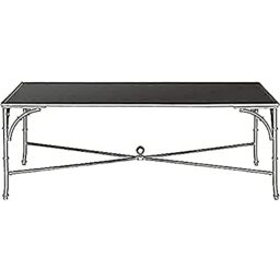 SAFAVIEH Glam Accent Table with Iron Legs, in Gold and Clear, 66 X 127 X 45.72
