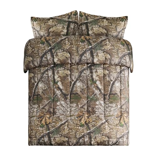 VISI-ONE Realtree APX Camo Full 3 Piece Comforter Set – All-Season Lightweight Microfiber Rustic Western Style Bedding for Hunters, Outdoor & Nature Lovers, Ideal for Cabin, Lodge, Mancave, Camp