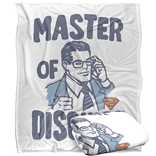 SUPERMAN Blanket, 152 x 127 cm The Clark Kent Silky Touch Super Soft Throw Blanket
