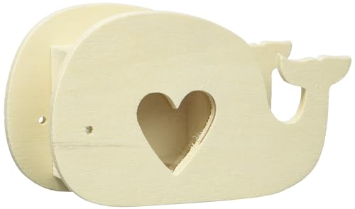 Rayher Wooden Box Whale, FSC 100%, Natural, 13,5x5,5x8cm