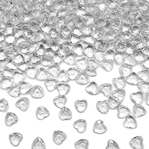 LYFJXX Reusable Fake Ice Cubes for Photography Props Decoration Props for Wedding Decoration Photography Props Vase Filler (Transparent Heart Shape)