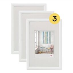 walther design Picture Frame Silver 30 x 45 cm 3-Pack, Trendstyle Plastic Frame KP045W3