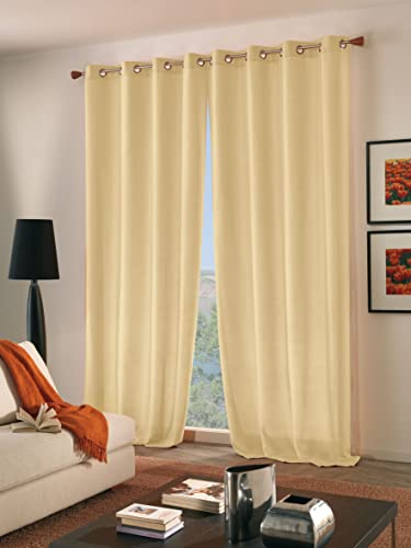 Home Collection tpa114 Panama Curtain 280x140x280 cm beige