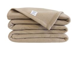 Poyet Motte Poleco Blanket in Polyester Fleece - Sand, polyester, sand, 260x240 cm