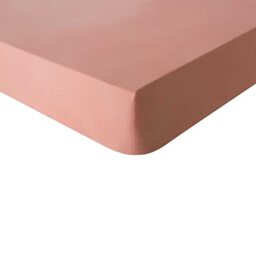 Essix Plain Cotton Fitted Sheet, Made in France, 90 x 200 cm, Plain