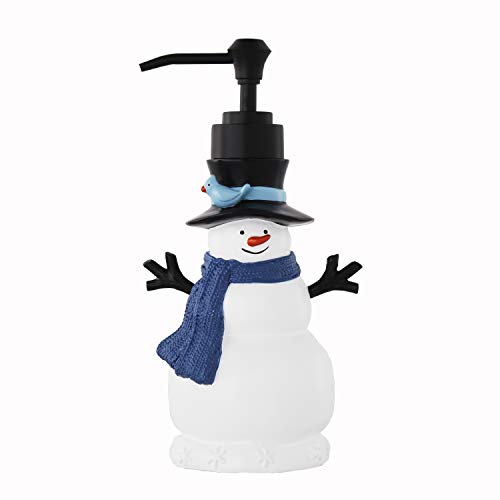 SKL Home by Saturday Knight Ltd. Winter Friends Lotion/Soap Dispenser, Blue - For use in the bathroom, kitchen or bar. Coordinates with SKL Home Winter Friends and Glitz & Glam bath collections.