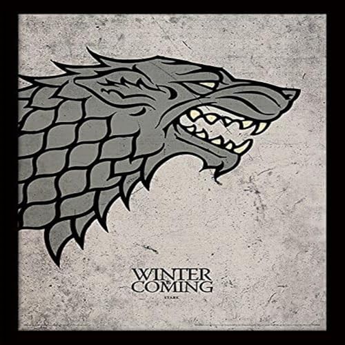 Pyramid International Game Of Thrones (Stark) 30cm x 40cm Framed, Collectors Print - A Stunning Artwork to Enhance Your Collection or Living Space, One Size