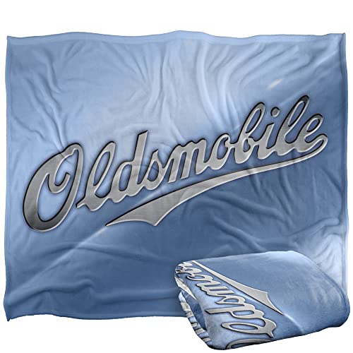 "Oldsmobile Blanket, 152 x 127 cm Chrome Logo Silky Touch Super Soft Throw Blanket, 50"" x 60"""